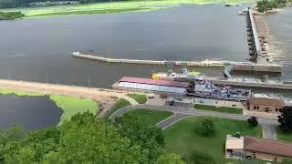 Lock and Dam 11 borders on the northern edge of Dubuque, Iowa