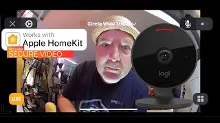 Умная камера Logitech Circle View с поддержкой Apple HomeKit и функцией безопасного видеонаблюдения.
