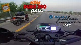 KTM Duke 390 (2025) vs Bajaj Pulsar Ns400z UG  (2025) || Drag Race || Unexpected Result