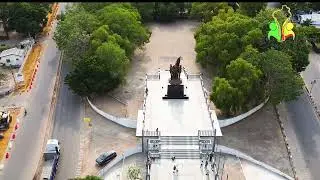 Vue aérienne de la place des martyrs Cotonou