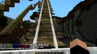 Minecraft - Crystal Marsh roller coaster test video