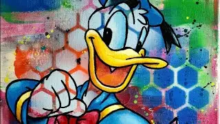 How To Paint Donald Duck Pop Art Style
