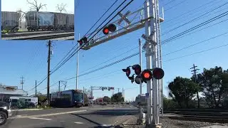 Jackson Rd. Railroad Crossing | SacRT Light Rail Trains & Nearby Freight Switching | Sacramento CA