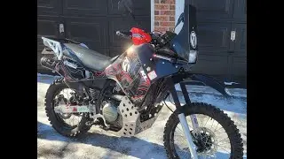 Holly 2.0 with fresh pre-production graphic kit and prototype rally adventure skid plate.