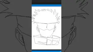Draw Gojo using python | #shorts #python #coding #sketch #graphics #anime #animation