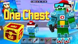 Pixel Gun 3D - One Gold Chest Challenge in the Battle Royale (Robo Croc Winter)