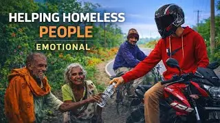 HELPING HOMELESS PEOPLE  EMOTIONAL 😭 | HELPING OTHERS EMOTIONAL VIDEOS 😭| #viral #ns125 #motovolgger