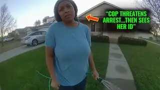 Cop Threatens Arrest &mdash; Instantly Regrets It When Black DIA Officer Shows ID