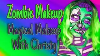 PURPLE AND GREEN ZOMBIE MAKEUP | MAGICAL MAKEUP WITH CHRISTY