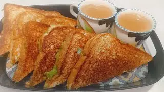 सर्दियों का special 5 मिनट में बनने वाला नाश्ता🤪 Aalu Matar bread sandwich🥪#Kanchan recipes🙏🏽