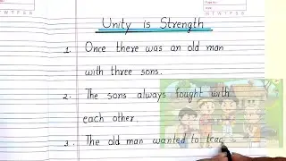 Unity is Strength Story | Bundle of Sticks Story in English | The farmer and his three sons story