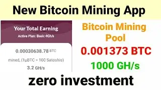 New Bitcoin Mining App 2021 | online earning in pakistan | without investment | 0.001 BTC