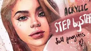 ACRYLIC PORTRAIT💓STEP BY STEP