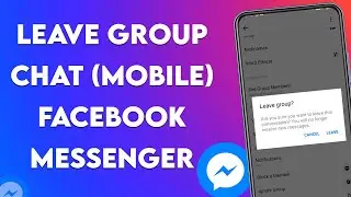 How to Leave a Group chat on Facebook Messenger on mobile  | Exit a Group on FB (2021)