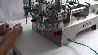 FLC 250S Two nozzles cream filler for small bottle.