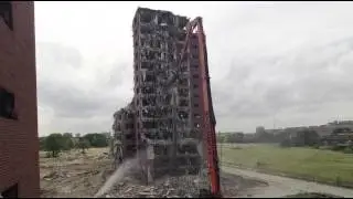 Brewster Demolition Timelapse pt1 - Detroit Drone not Aerial Video
