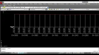 AutoCAD land finding profile of the road