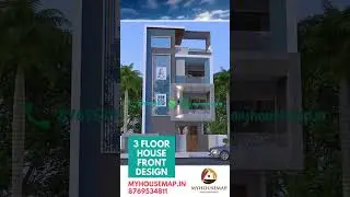 3 floor house front design