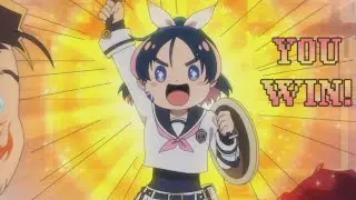 Jogamine defeats the demon lord - Scum of the Brave anime Funny Moment