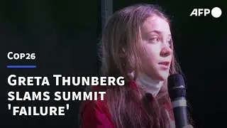 Thunberg labels COP26 a 'greenwash festival' as youth demand action | AFP