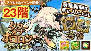 【ポコダン】アケロン編-23階- シビレ無効キャラなし【タワーオブポコロン】