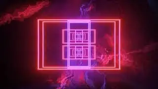 Moving Box Tunnel 4K Long Screensaver || Wallpaper || Background Video VJ Loop | Neon Animation