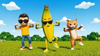 Cat + Chicken Banana Fun Dance 🐱🍌🐔 | Viral Beat#ChickenBanana#CatDance#CuteAnimals#FunnyDance