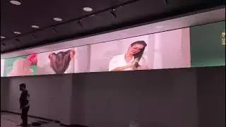 Feedback from client.Finished the installation: P2.5 indoor front service led display screen.