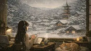 Relaxing Snowy Winter Night  Calm Music