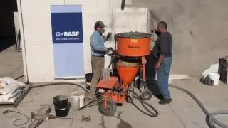 MasterFlow&reg; 4316 Extended: High Strength Pumpable Grout in Action with Mixer and Pump