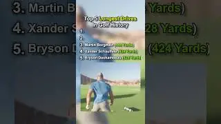 Longest Drives In Golf History #golf #pga #pgatour #tigerwoods #brysondechambeau #golfswing #golfer