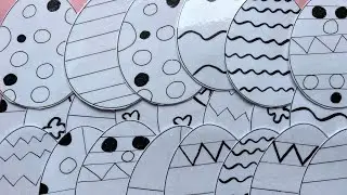 Easter egg matching game| monochrome eggs @aiartsandcrafts8544