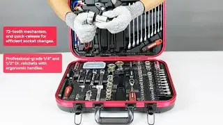 STARWORK169-Piece Mechanics Tool Set, Professional, Metric : Best Tool Kit for Home Use and DIYers