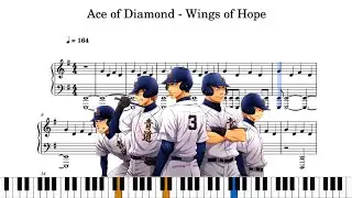 Ace of Diamond OST - Wings of Hope by Frying Pan (Piano Sheet Tutorial)