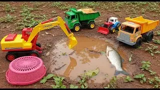 Catch fish Pond Using Mini Diesel Engine Pump | Catch Real Fish | DIY truck @Mini_Tractor_Cambo