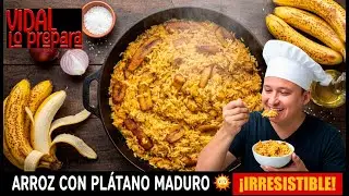 Probé hacer arroz con plátano maduro, y mira lo que salió…