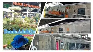 Melihat KERETA API dari dekat  di STASIUN SURABAYA GUBENG|TRAINS in SURABAYA GUBENG
