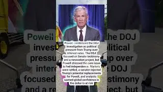 Fed chair Powell hits out at 'unprecedented' probe by US justice department #trump #usa #donaldtrump