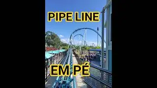 POV STANDING ROLLERCOASTER PIPELINE #florida #rollercoaster #themepark #amusementpark
