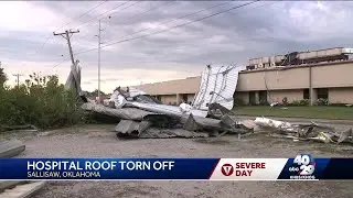 Storm damages Sallisaw, Oklahoma, hospital