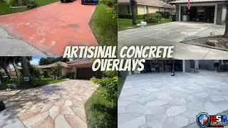 Decorative Artisanal concrete resurfacing demonstration video USA Floor Surfaces