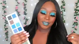 CRAYON CASE BLUE NOTEPAD BLUE MONOCHROMATIC MAKEUP. TUTORIAL