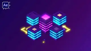 Technology Data Bloks Animation in After Effects Tutorials