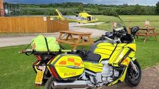Delivering Blood to the East Midlands Air Ambulance. Leicestershire Blood Bikes 2021