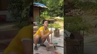 START to FINISH Alone Building Swimming Pool There Are Slides - BUILD LOG CABIN#fishing#Shorts