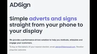 AD-Sign Digital Signage by DemoPad