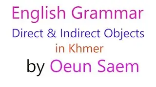 Direct and indirect objects