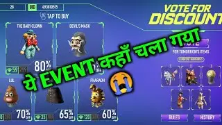 Free fire new event not show 😭 || vote for discount event full details new event kha chala gya