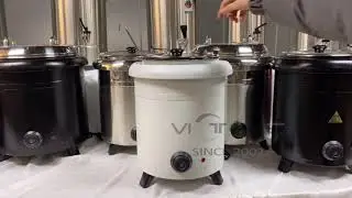stainless steel 10L 13L electric kettle soup cooker food warmer with spoon