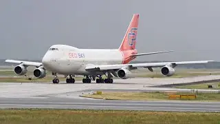 (4K) CLASSIC GeoSky Boeing 747-200 at Frankfurt Airport